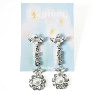 ビジューフルールピアス（クリア）