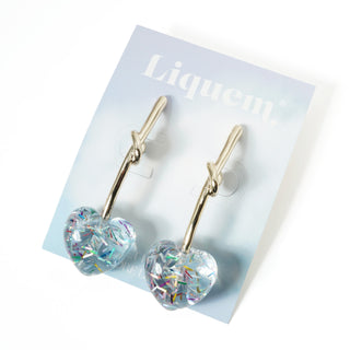 [Laforet Harajuku Exclusive] Heart Cherry Earrings (Party Blue)