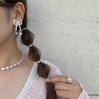 Boucles d'oreilles Yuki X Liquem / Silver