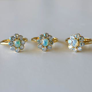 【オンライン限定カラー】ビンテージガラスブルームリング（フォーチュン・ミスト）