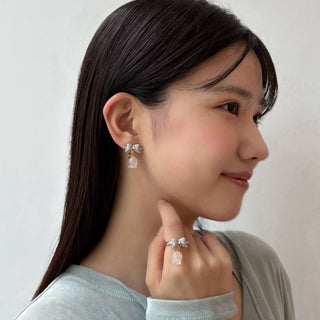 Mini Lily of the Valley clip on earrings