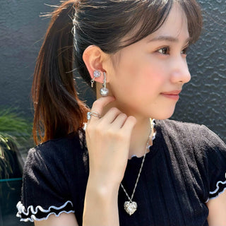 Kids' Pearl Cherry Earrings (BLUE)