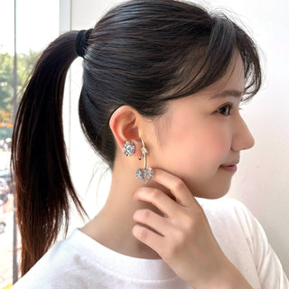 ブルームミニoneピアス（ラベンダーガーデン）