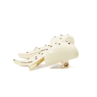 Bijou Topping Ribbon Brooch