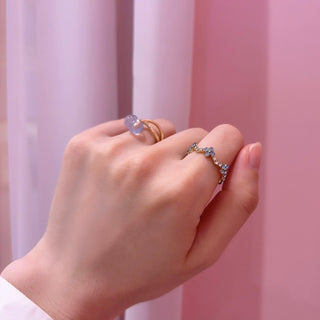 Milfie Flower Ring (Lt Sapphire)