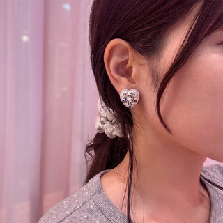 シークレットガーデンハートイヤリング（night）