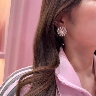 newババロアイヤリング（パール）