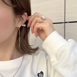 modest long earrings