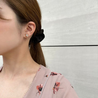 Petite Floral Heart Earrings