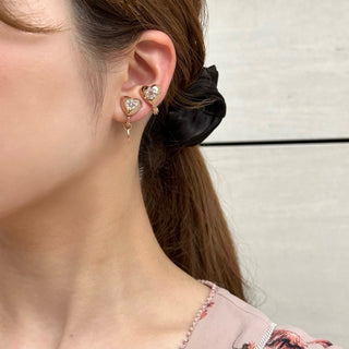 Petite Floral Heart Earrings