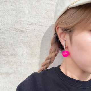 Cherry earrings (NEON PK)