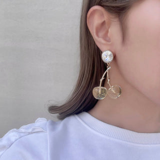 dress up cherry clip on earrings