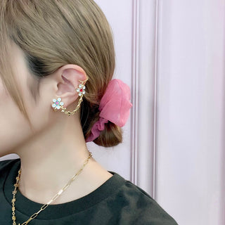 Embroidered ear cuff