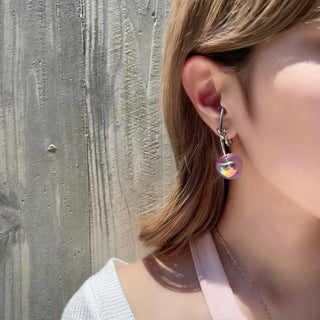 Color-changing Cherry clip on Earrings (Aurora)