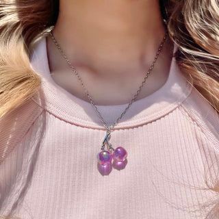 Color-changing cherry chain necklace (Aurora)