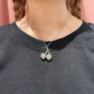 Color-changing cherry chain necklace (Aurora)