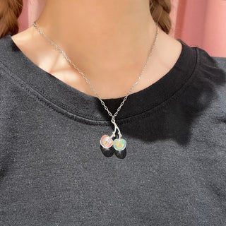 Color-changing cherry chain necklace (Aurora)