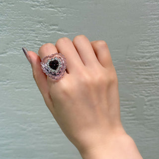 Heart jelly ring (purple)