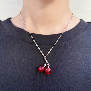 Cherry Necklace (Juicy Red)