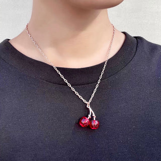 Cherry Necklace (Juicy Red)