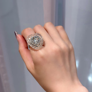 Heart jelly ring (WHITE)