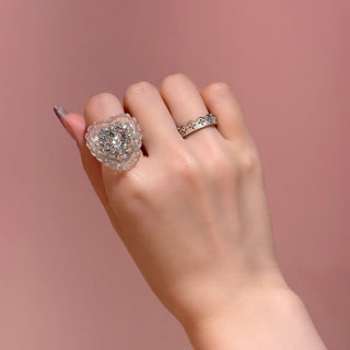 Heart jelly ring (WHITE)