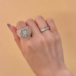Heart jelly ring (WHITE)