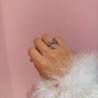 ribbon rose quartz ring [お届け時期:2025年4月中旬~]