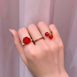 プチローズリング（レッド）