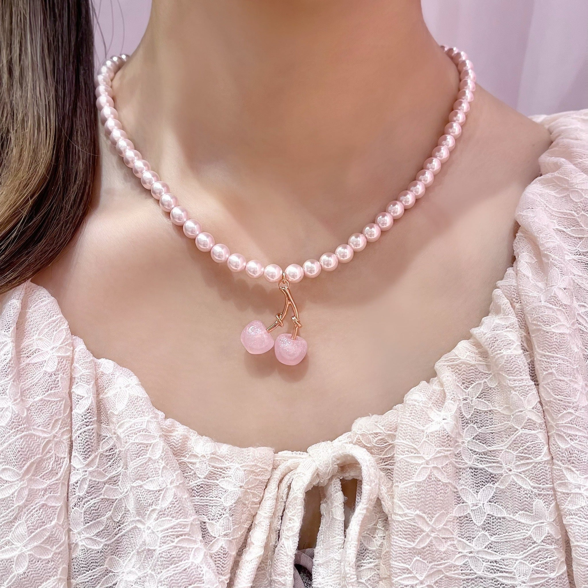 Angelic Pretty × Liquem / Love Cherry Necklace