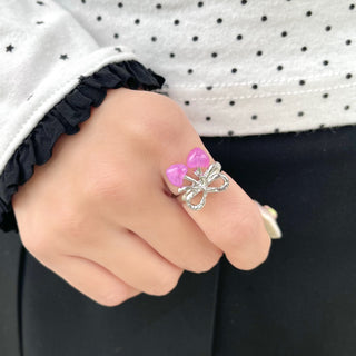 [PLAZA POPUP Exclusive] Heart Cherry Ring (Grape Nougat)