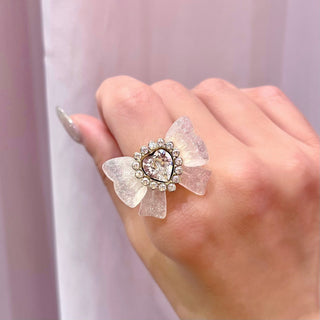 女孩夢想絲帶戒指