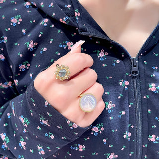 Ocean Bloom Mini One Ring (Moon Ocean)