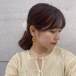 lemon clip on earrings