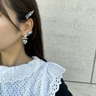 Icon mini one clip on earrings set (silver)
