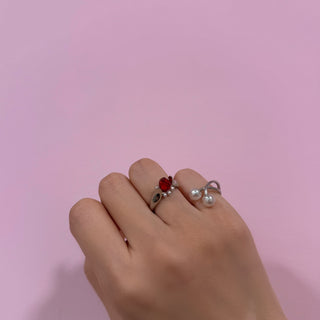 Cherry ring (pearl/SLV)
