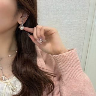 KidsLOVE knot cherry earrings (pearl/SLV)