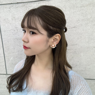 YUKI x Liquem / Flower pearl earrings