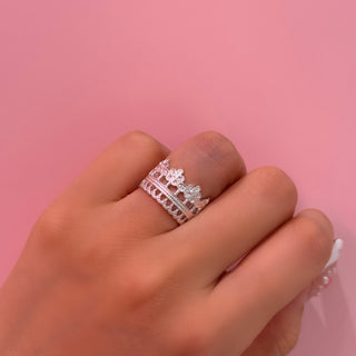 Lace cutting ring M (matt silver)