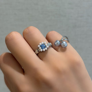 Pearl Cherry Ring (BLUE)