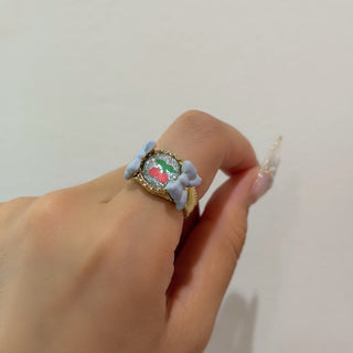 Ribbon Dome Ring (Cherry)