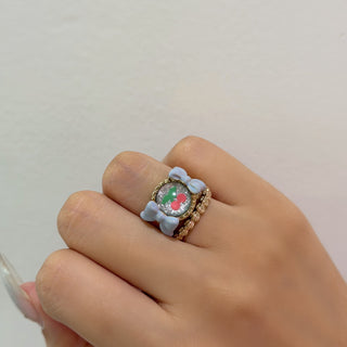 Ribbon Dome Ring (Cherry)