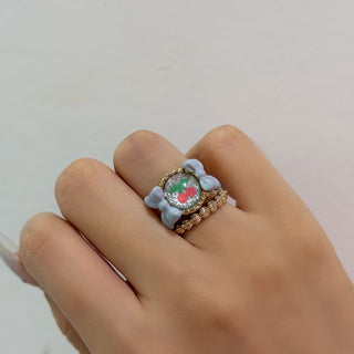 Ribbon Dome Ring (Cherry)