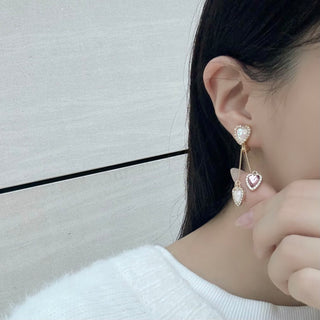 Swing heart clip on earrings (PKMIX)