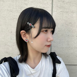 レッドハートGEMヘアクリップ