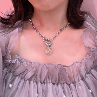 pearl heart necklace