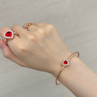 Heart Bangle (Red)