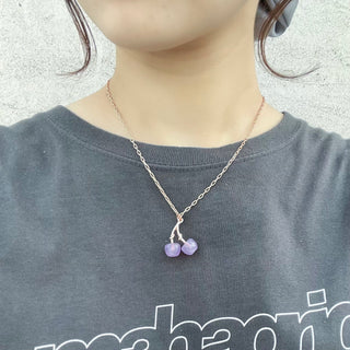 Cherry Necklace (Purple Cloud)