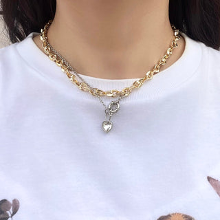 Connect Heart Logo Mantel Necklace