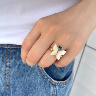 flat butterfly ring